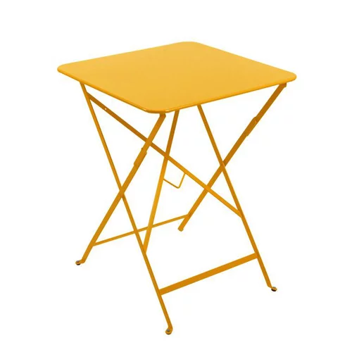 Univers végétal：Table pliante Bistro coloris miel en acier Fermob - 57 x 57 x 74 cm