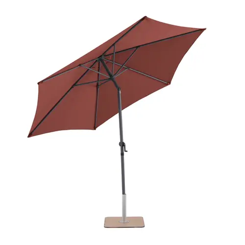 Sélection pour votre jardin:Parasol rond en aluminium coloris rouge - Ø 270 cm