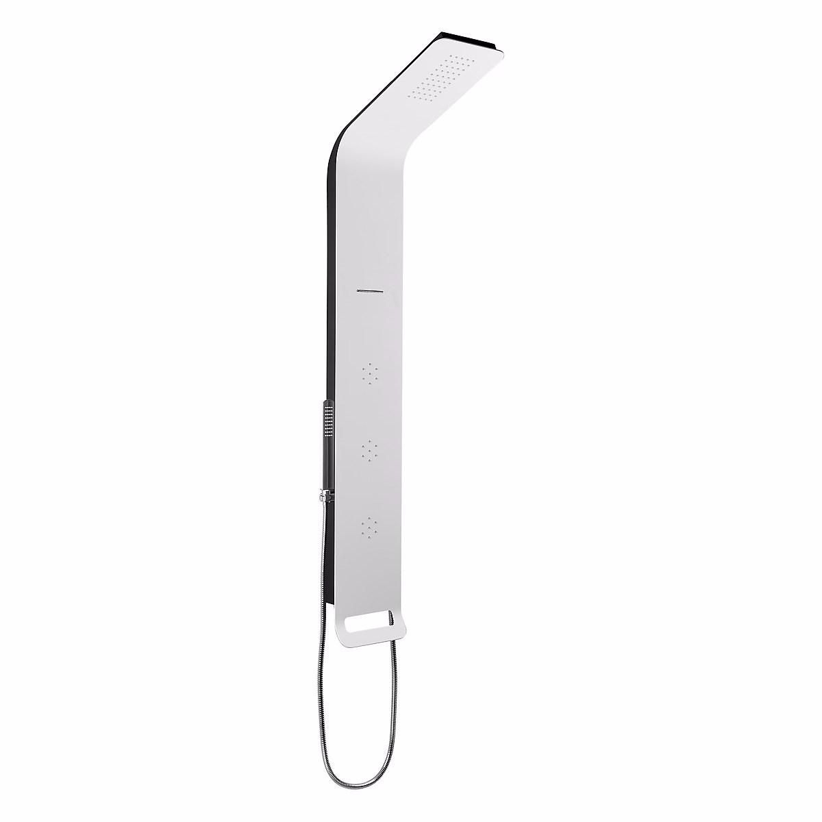 Anima Colonne de douche murale en aluminium avec mitigeur 4 fonctions – cascade et jets massants | blanc (ALUSHOWER)