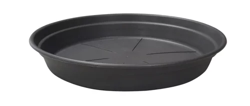 Jardin & extérieur:Soucoupe ronde en plastique recyclé gris ardoise Cocoripot - Ø 24 cm