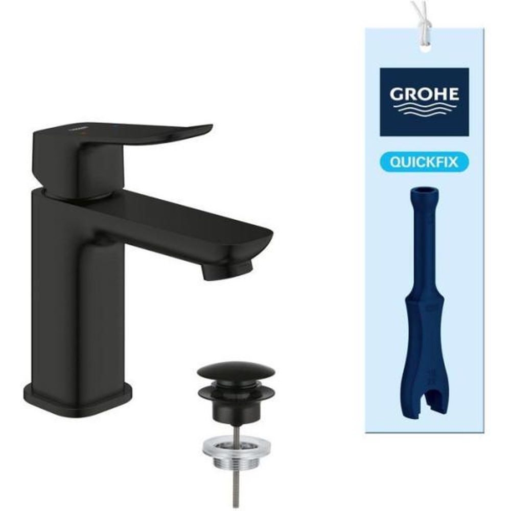 Grohe Mitigeur de lavabo - grohe dice - taille s - clic-clac - noir mat – Solutions extérieures
