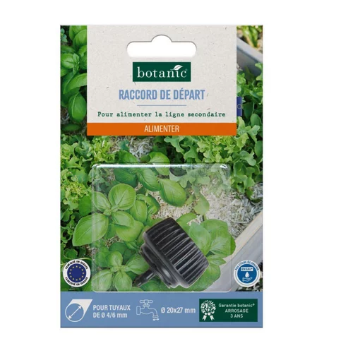 Une touche pratique à l’extérieur：Adaptateur femelle 20 x 27 mm cannelé pour tuyau 4/6 mm - Arrosage goutte à goutte