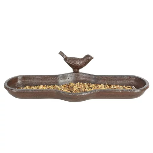 Le compagnon du jardin：Bain d’oiseau en fonte 29,5x13x7,1 cm