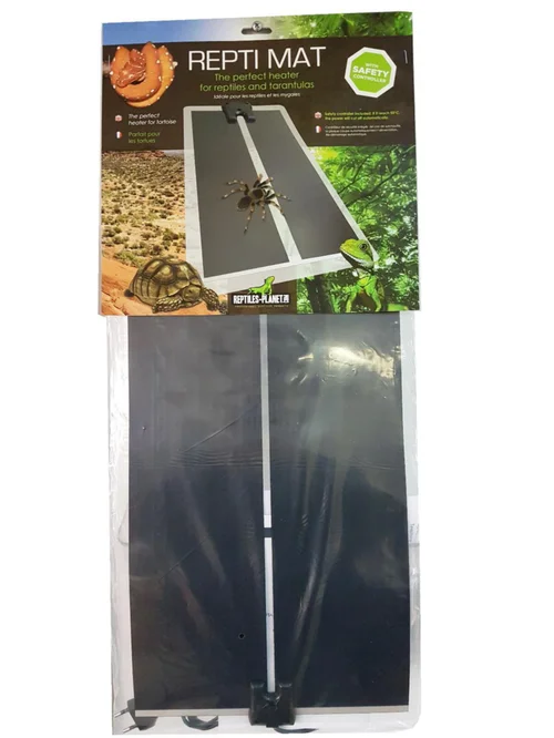 Extérieur pratique：Plaque chauffante pour terrarium coloris noir Reptile Planet Repti Mat 35W - 65 x 28 cm
