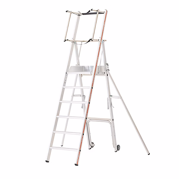 Escabeau PIRL 6 marches – Hauteur max. de travail 3.39m, 838306