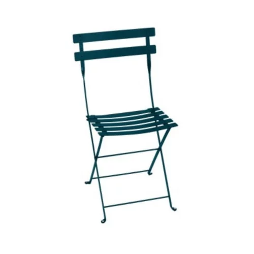 Pour embellir le jardin:Chaise pliante Bistro bleu acapulco L38xp40xh82