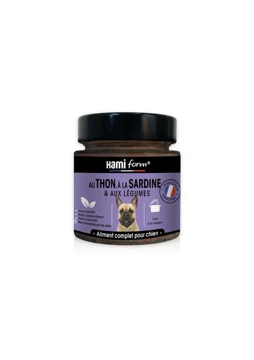 Pour aménager le jardin:Pâtée pour chien adulte "Les cuisinés" Hamiform au thon & aux légumes - 250 g