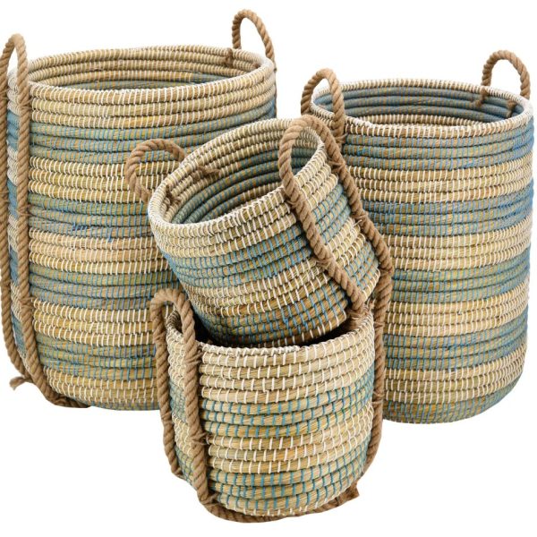 Cache-pots en jonc naturel (Lot de 4)