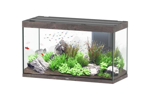 Accessoire au jardin：Aquarium coloris chêne foncé Aquatlantis Sublime Ultra LED 2.0 333 L - 120 x 50 x 70 cm