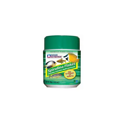 Un plus pour votre jardin：Flocons à la spiruline pour poissons - pot de 34g