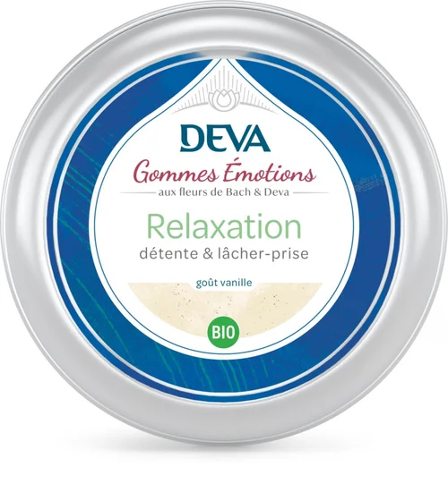 Vie au jardin:Gommes relaxation détente et lâcher-prise bio et vegan goût vanille Deva - 45 g