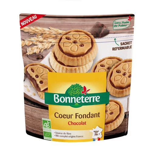 Adapté à vos extérieurs：Sachet de cœur fondant chocolat bio Bonneterre - 180 g