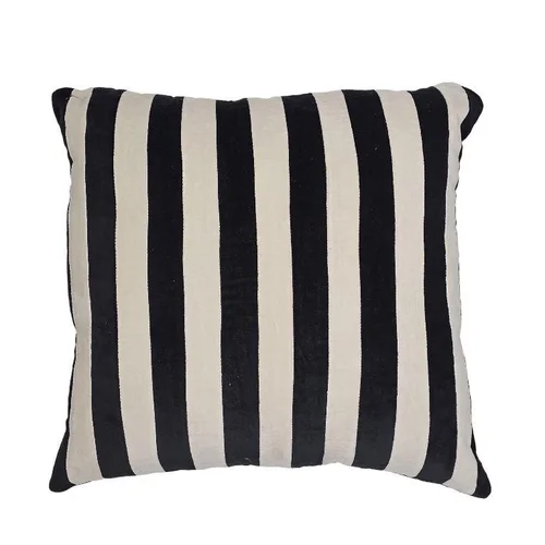 Qualité jardin：Coussin décoratif carré Marcel coloris blanc en coton - 45 x 45 cm