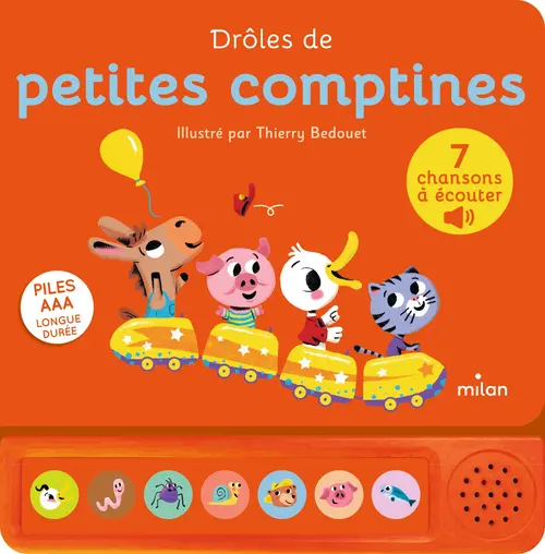Nature pratique:Livre sonore "Drôles de petites comptines" aux Éditions Milan