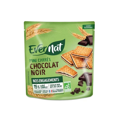 Pour vos espaces verts：Mini carrés chocolat noir 180g