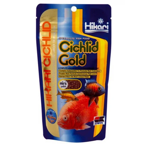 Pour profiter dehors:Nourriture poissons aquarium spéciale cichlid, mini, HIKARI AQUARIUM - 342g