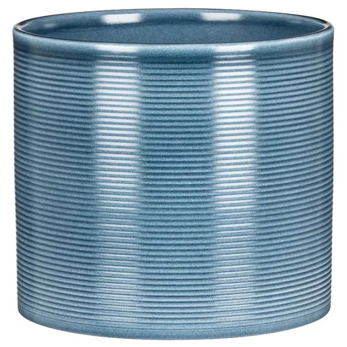 Pour mieux équiper vos extérieurs:Cache-pot en céramique bleu Scheurich 828 Blue Jeans - Ø 12 cm