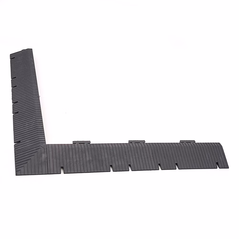 Accessoire Maxi Tile : Kit de 2 rampes auxiliaires + Coin noir (33 × 5 × 2 cm) – Empêche les chutes et les changements de niveau