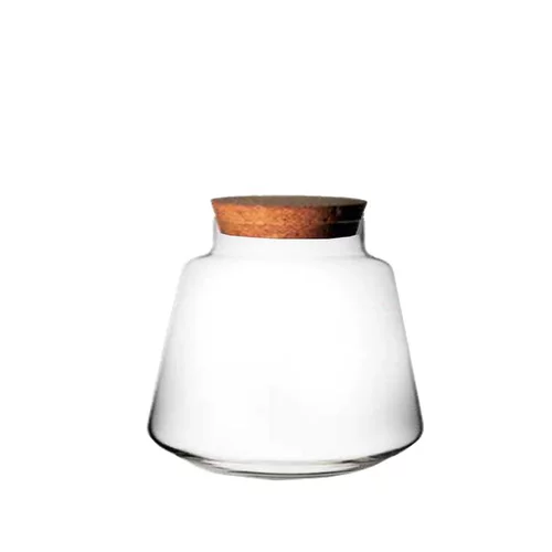 Jardin pratique:Vase Izumi en verre transparent Naturalys taille L - Ø 15 x 17 cm