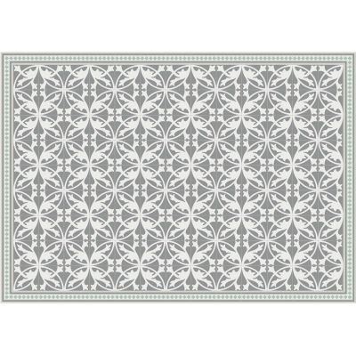 Tapis intérieur extérieur en vinyle carreaux de ciment feuilles (170 x 240 cm)