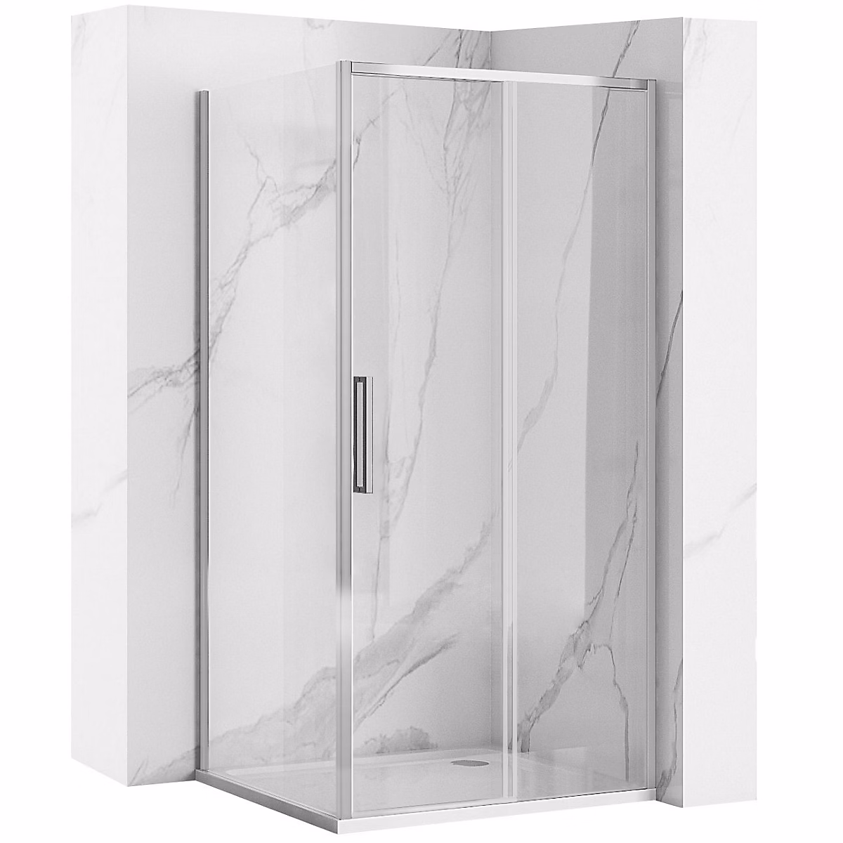 Paroi de douche – Cabine De Douche Angle Rea Rapid Slide 160X90 Chrome
