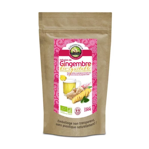 Déco au jardin：Infusion de gingembre bio équitable biopartenaire Ethnoscience - 100 g