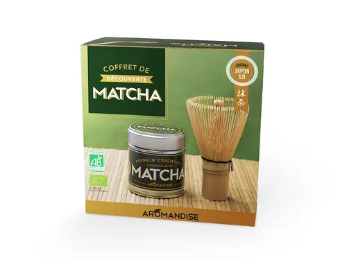 Extérieur solution:Coffret découverte matcha Aromandise - 30 g