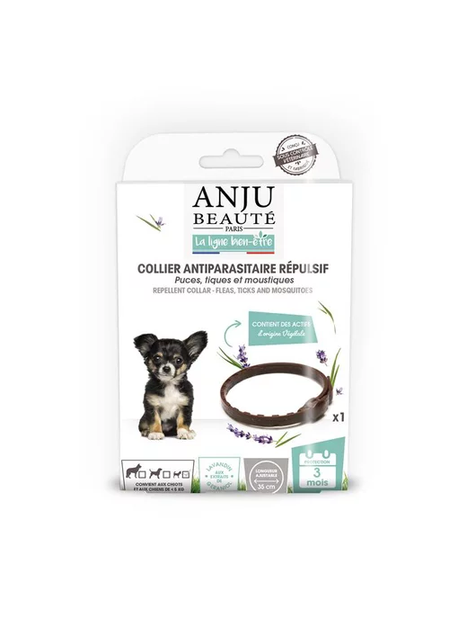 Jardin équipement：Collier insectifuge pour chiot coloris marron Anju Beauté - 35 cm
