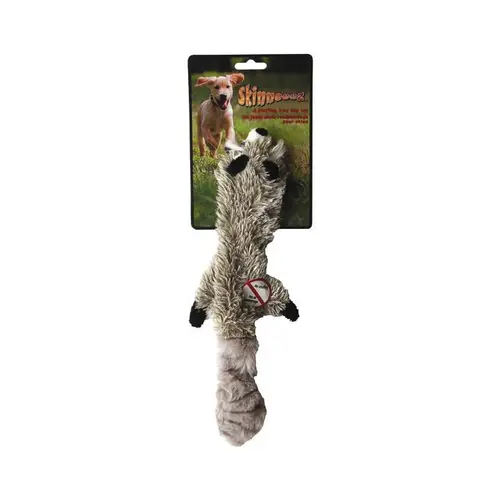 Jardin équipement：Jouet 34cm raton laveur peluche Skinneeez pour chien