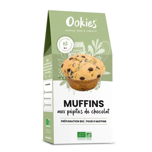 Idée au jardin：Muffins aux pépites de chocolat Ookies - 280 g