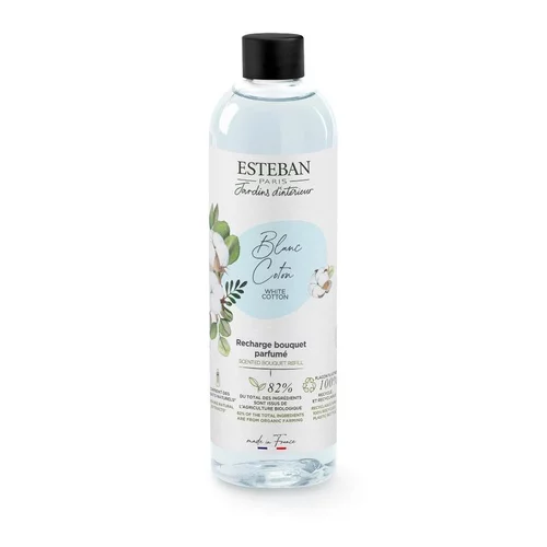 Tendance jardin：Recharge Blanc coton pour bouquets parfumés Esteban - 250 ml