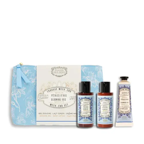 Jardin inspiration：Trousse de voyage pétale d’iris Panier des Sens - les 3 pièces