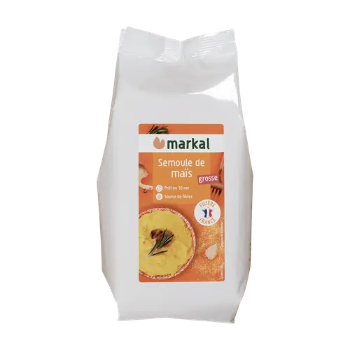 Le bon choix pour l’extérieur：Semoule de maïs grosse bio en sachet de 500 g