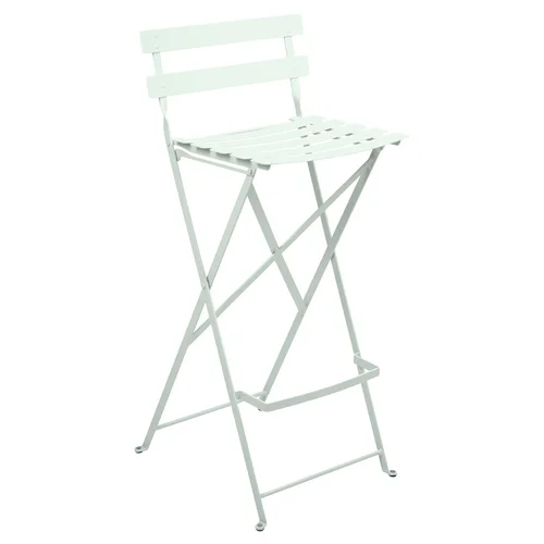 Qualité jardin：Tabouret haut Bistro coloris vert en acier Fermob - 42 x 31 x 74 cm