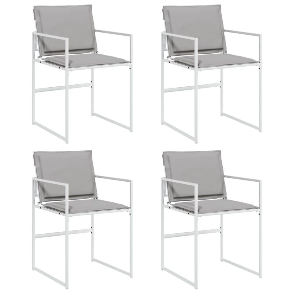 VidaXL 4008587 chaise d'extérieur Terrace Siège rembourré Acier, Textile Gris – 505 mm 510 mm