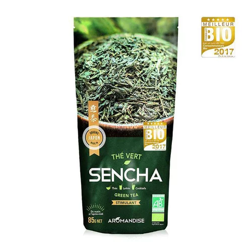 Confort dehors：Thé vert japonais sencha bio en sachet de 85 g