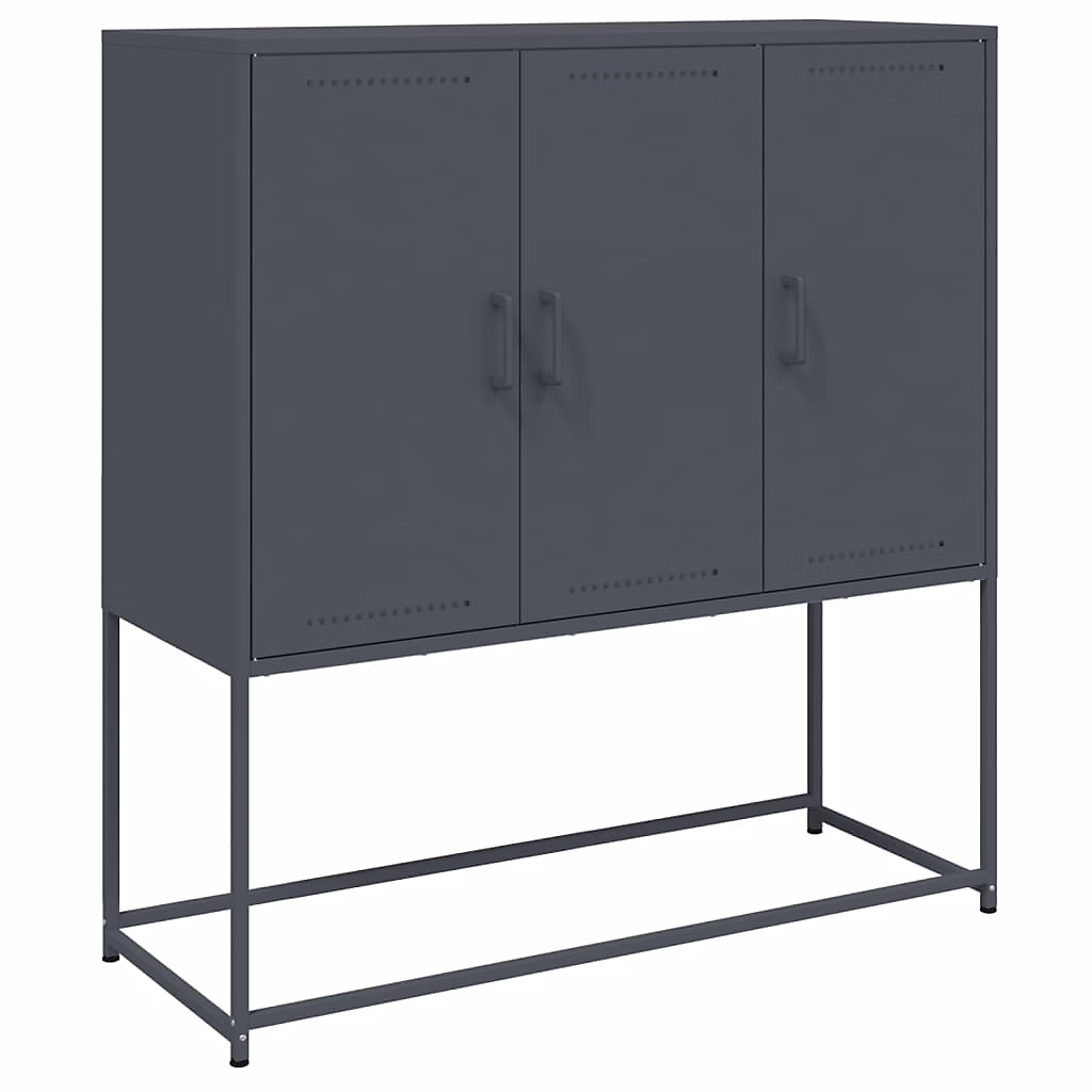 Buffet haut anthracite 100 – 5 × 39 × 107 cm acier vidaXL