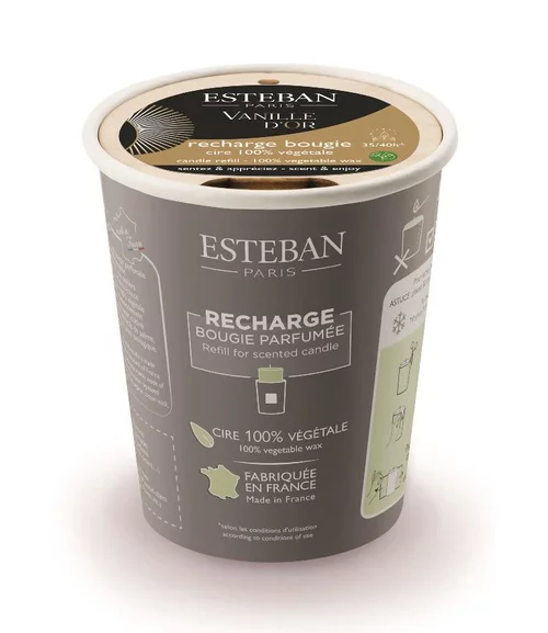 Idée au jardin:Recharge de bougie parfumée Esteban collection Vanille d'or – 180 g