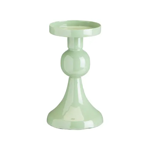 Pour faciliter la vie dehors:Chandelier avec rond en métal vert - Ø 8 x H 15 cm