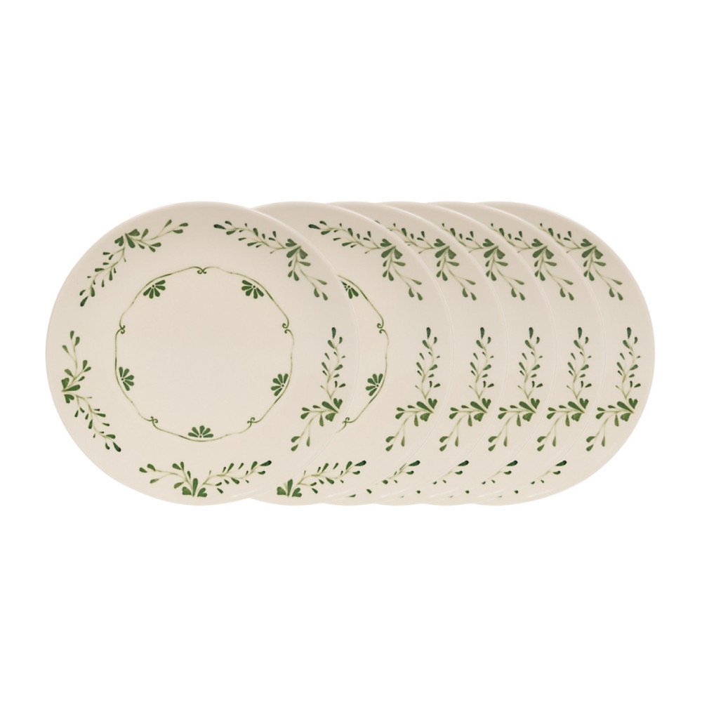 Assiette plate Appoline verte 27 cm (lot de 6) – Réf. WOKAKUOAT9074766612