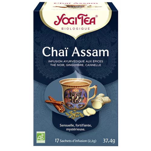 Pour profiter du jardin:Yogi Tea Chai Assam – La boîte de 17 sachets