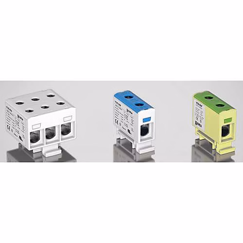 Bloc de distribution Ouneva Group VC05 – 0139 | 1 pôle | raccord à vis | 160 A | 1000 V | gris.