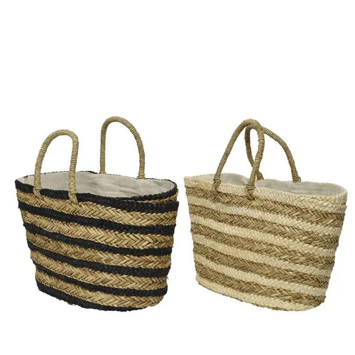 Mieux au jardin:Sac de course algue coloris beige - 37 x 22 x 30 cm