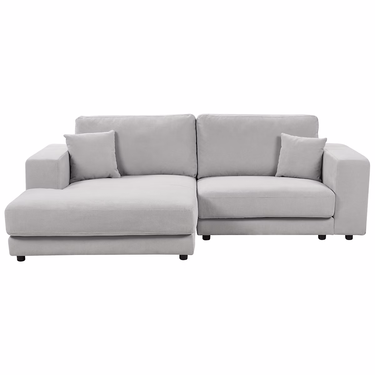 Canapé d'angle 3 places LOFOTEN Tissu Gris clair Côté droit | Canapé