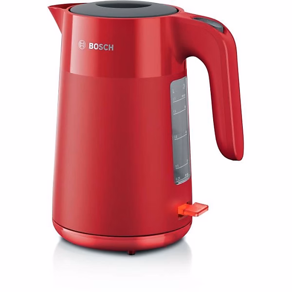 Bouilloire Electrique | BOSCH – TWK2M164 MyMoment – Rouge Mate – indicateur de tasses – niveau d'eau visible