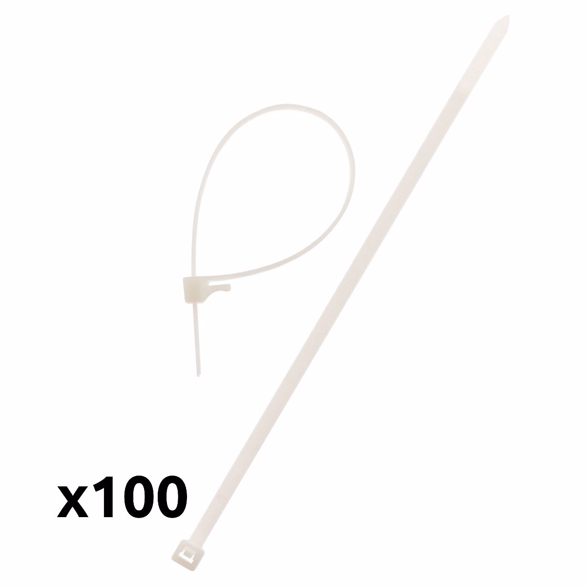 100 colliers de câblage 3 – 6 × 140mm Zenitech