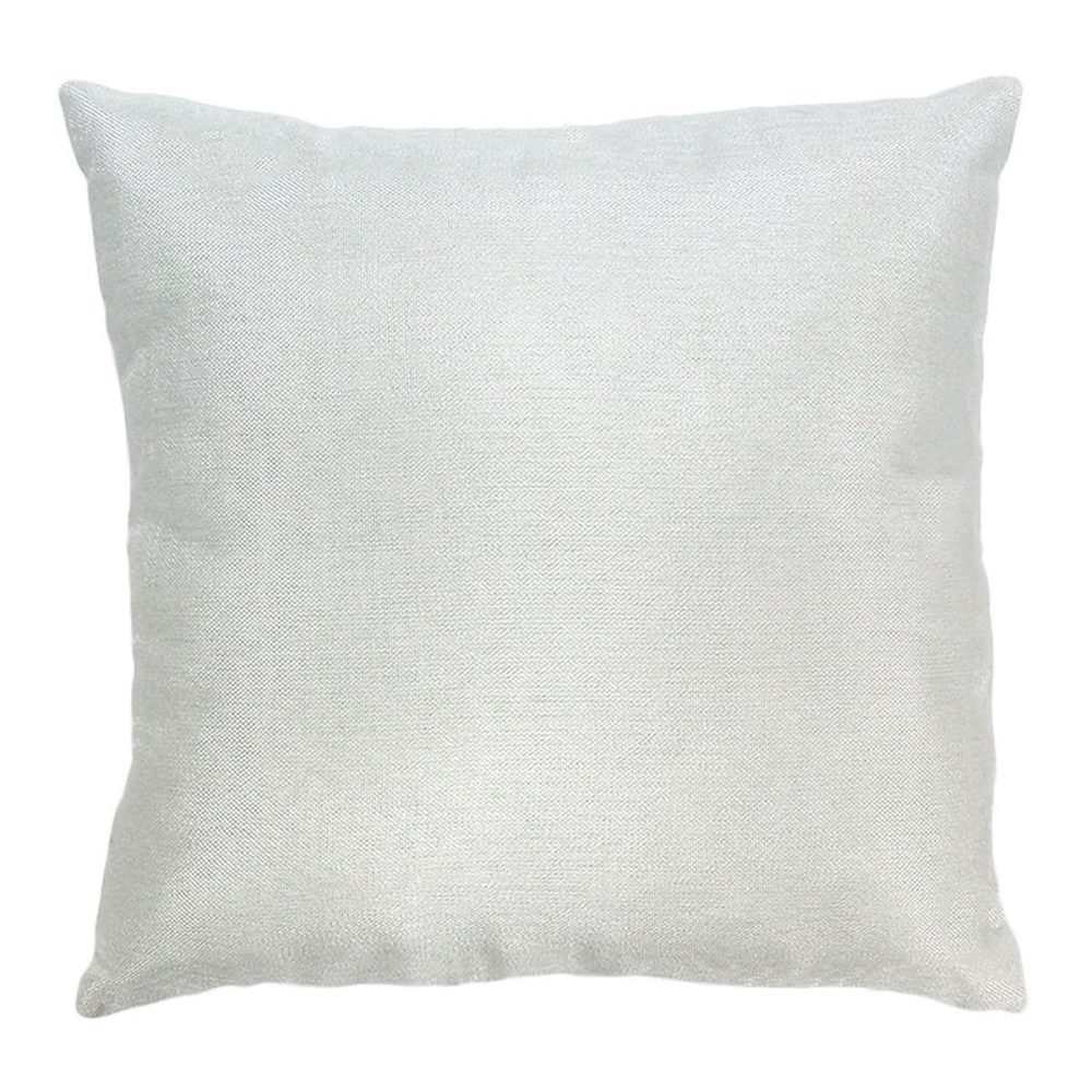 Coussin, plaid et pouf – Coussin effet chiné métallisé blanc 40x40