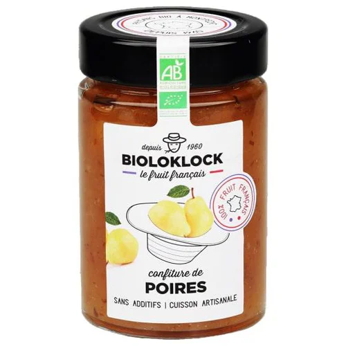 Bien pensé pour le jardin：Confiture de poires bio en pot de verre Bioloklock - 230 g