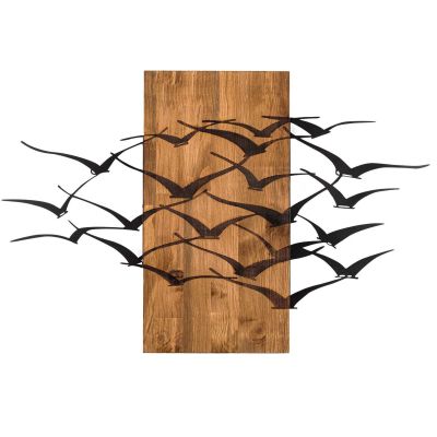 Décoration murale bois et métal Animal (Migration)