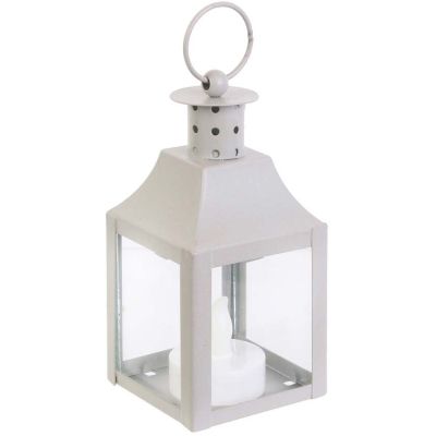 Lanterne vintage avec chauffe-plat LED (Gris)